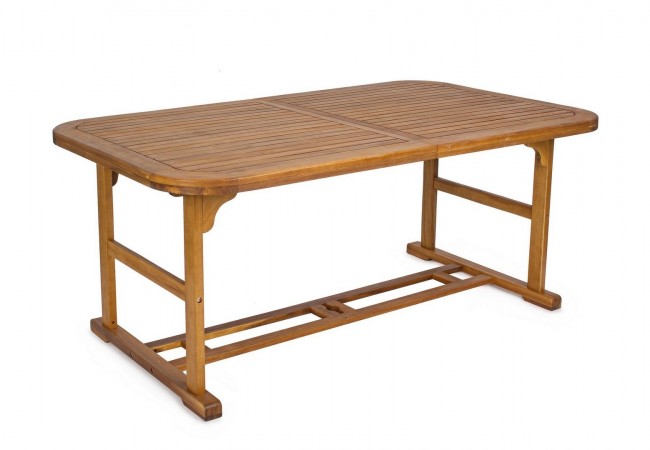 Mesa de exterior extensible Noemí de madera 180-240x100x h 74cm