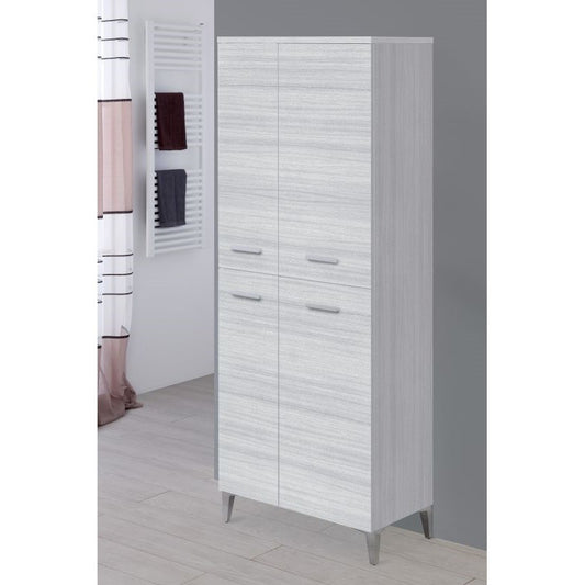 Armario zapatero gris con cuatro puertas 60x34x h148,5 cm