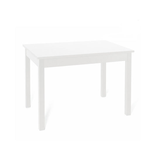 Mesa de comedor extensible íntegramente en madera de melamina 90x160-200 cm blanco
