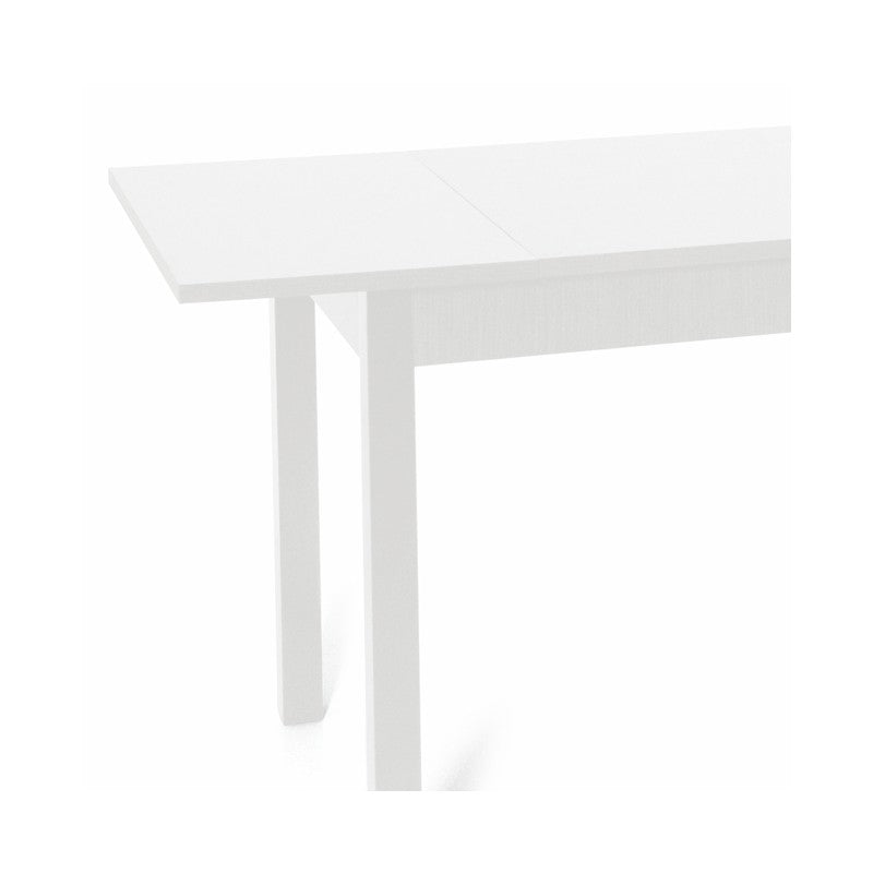 Mesa extensible Fresno Blanco en madera de melamina 70x110-150 cm