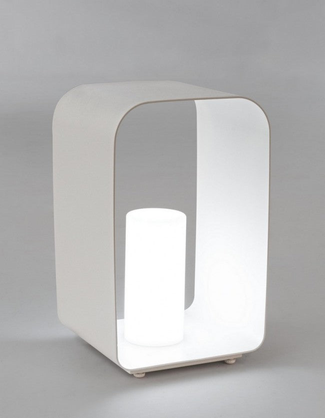 Lámpara LED con lámpara de pie RIDLEY Blanco 25x28x h45 cm