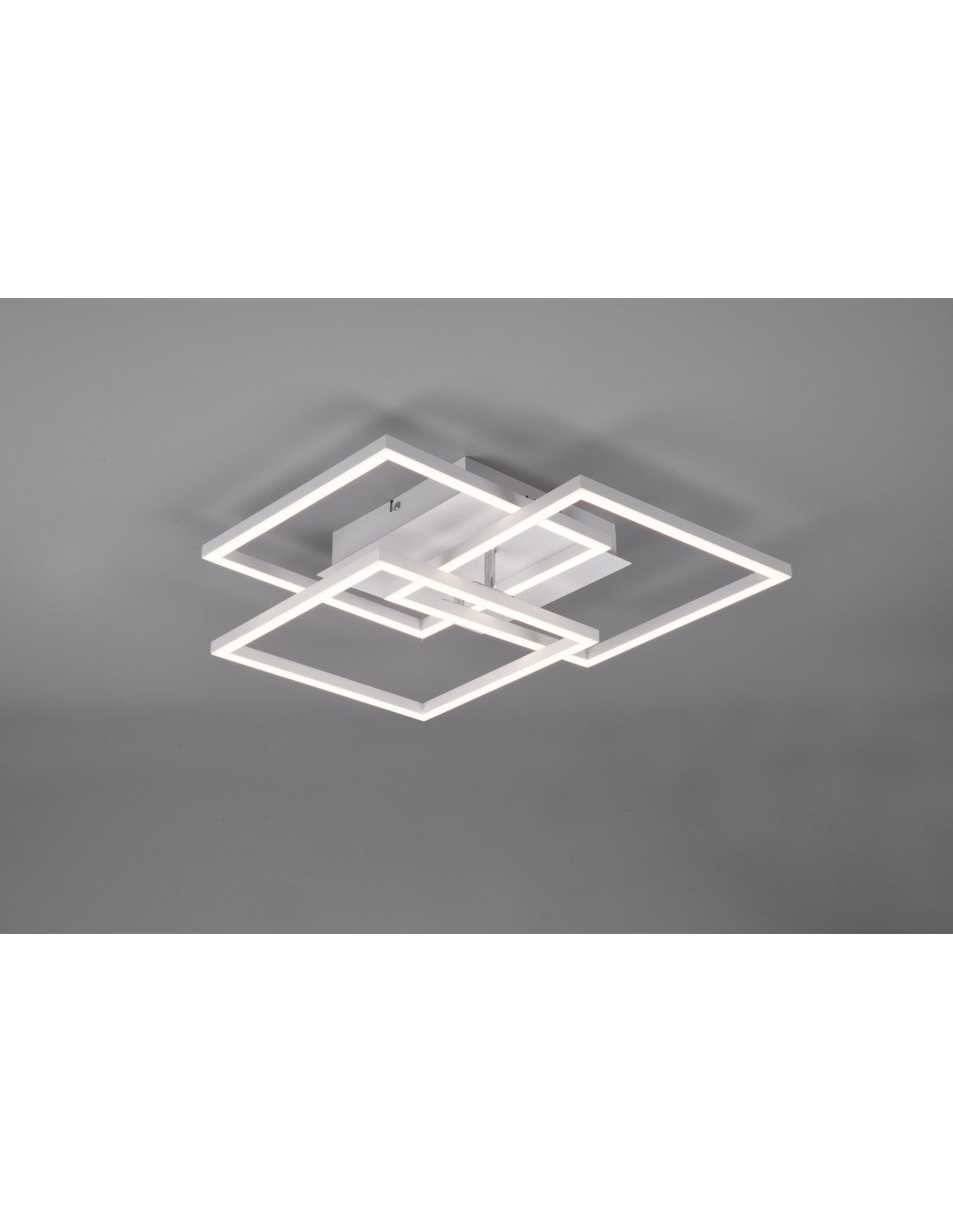 Luz de techo blanca, 3 cuadrados, atenuador LED ajustable, iluminación móvil en trío