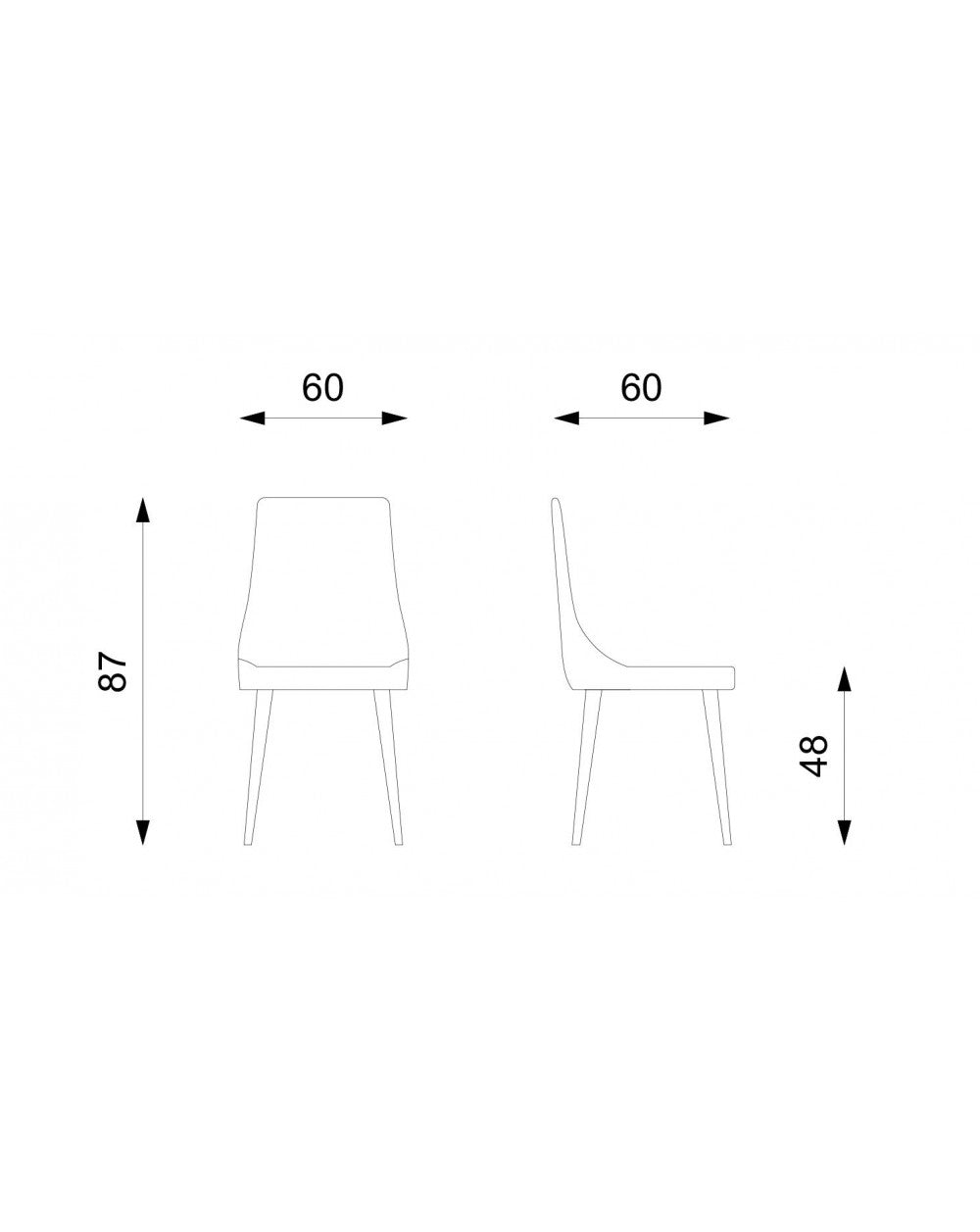 4x Sillas de Microfibra - Fox