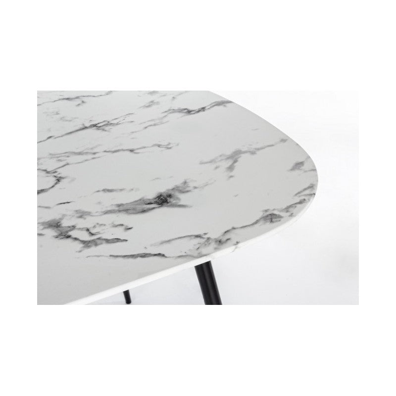 Mesa ovalada de mármol efecto mármol 110x50x45h cm