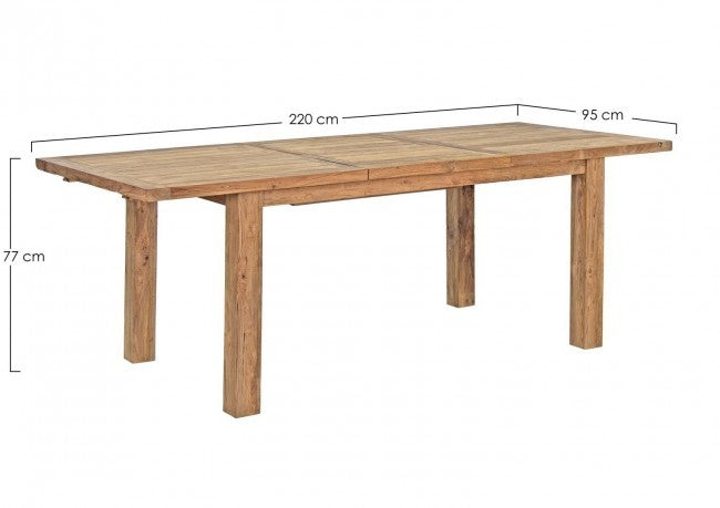 Mesa de jardín extensible de madera de teca Bounty
