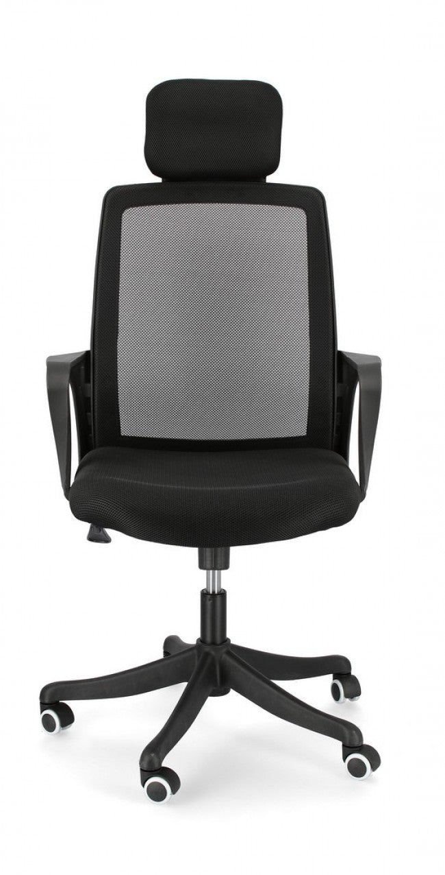 Silla de oficina Laurent negra con reposabrazos