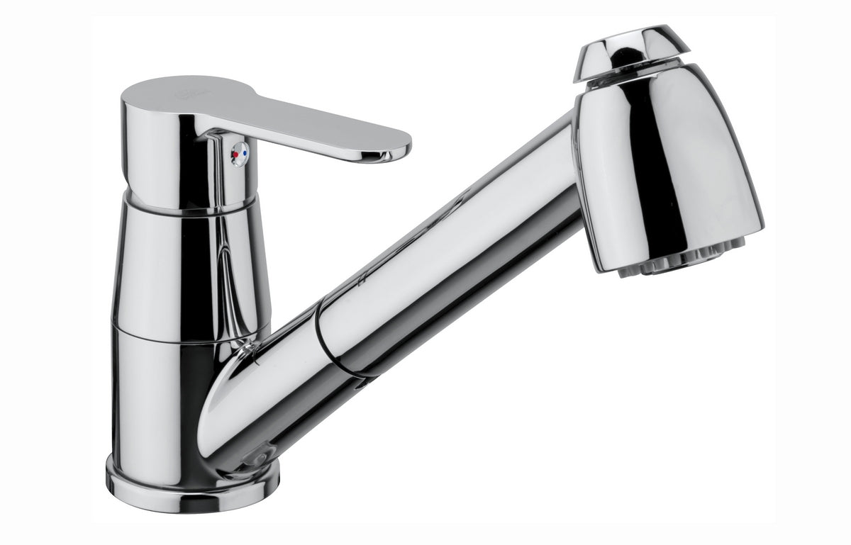 Mezclador de lavabo con ducha extraíble - Blue Line cromo