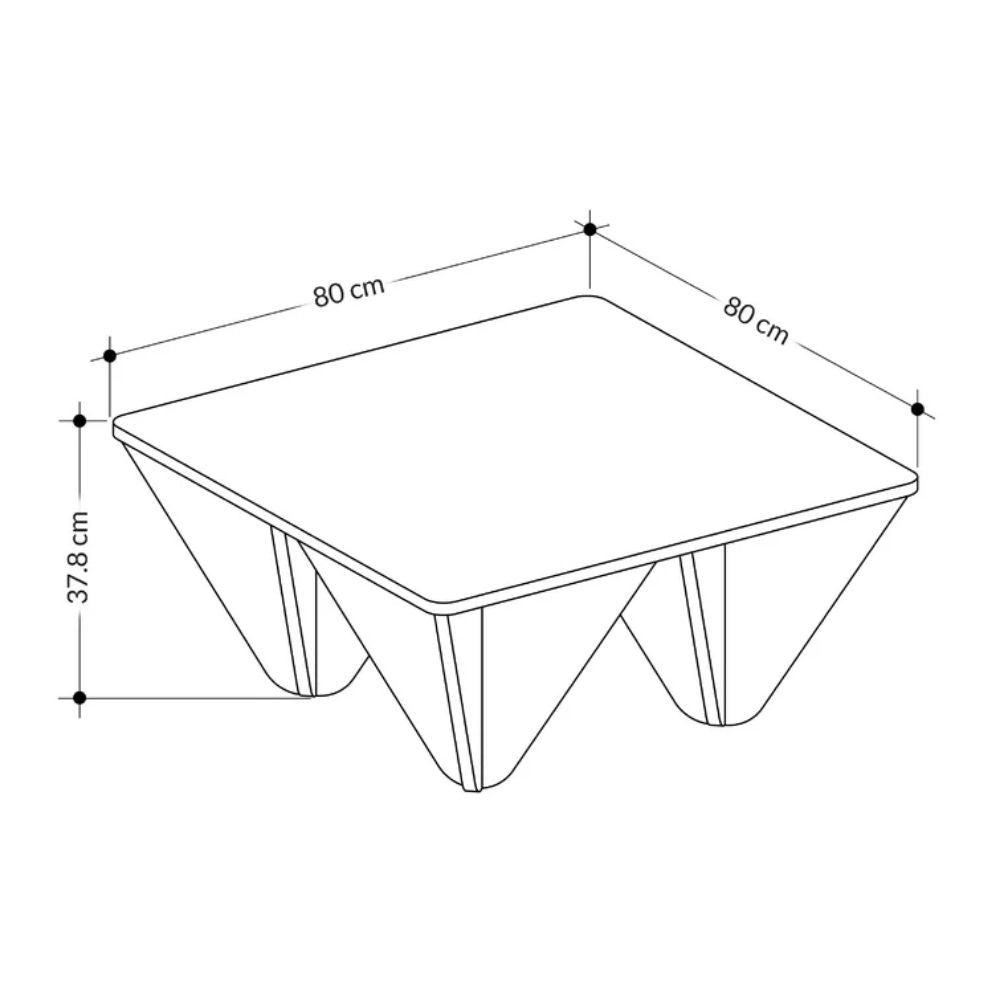 Mesa de diseño Diamond cuadrada para salón antracita