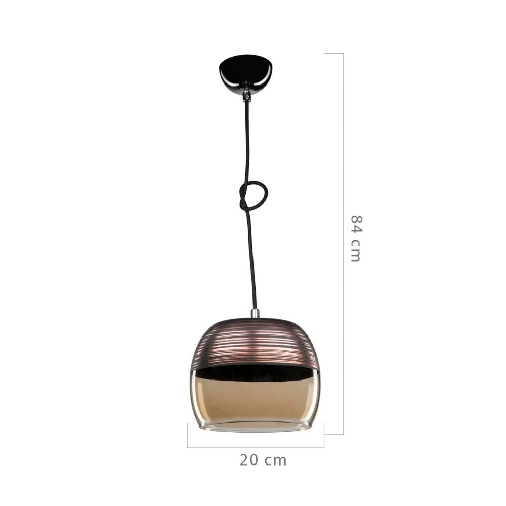 Lampada a sospensione Punto ASZ0856 diffusore bicchiere rovesciato EFFEZ
