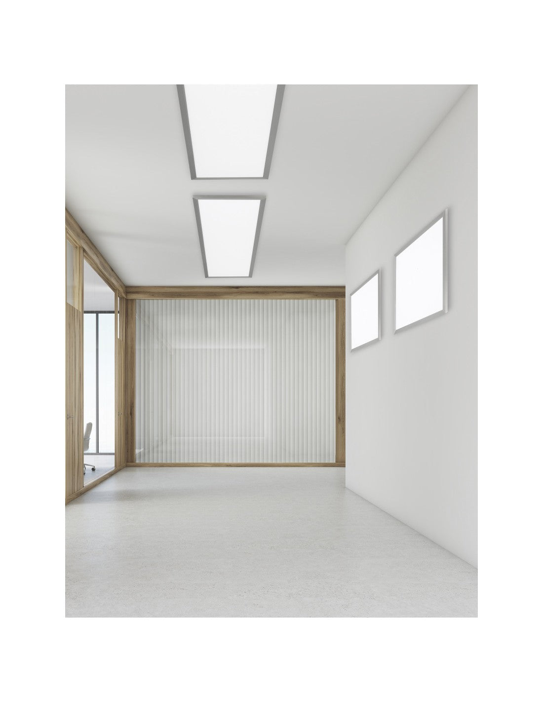 Panel de luz de techo cuadrado LED Dimmer níquel Phoenix 62x62 cm Trio Lighting