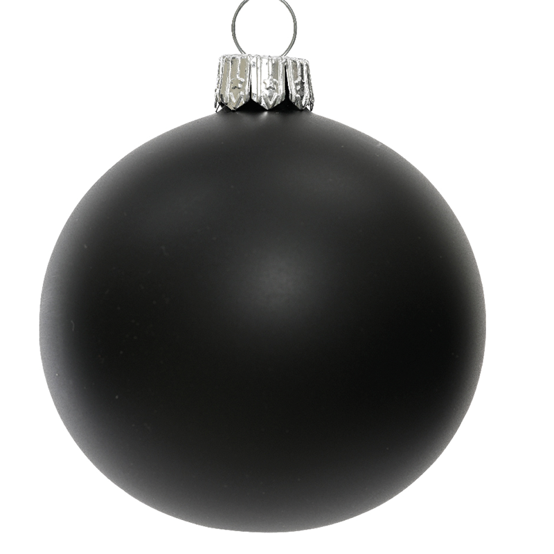 Bola de Navidad negra mate Ø15