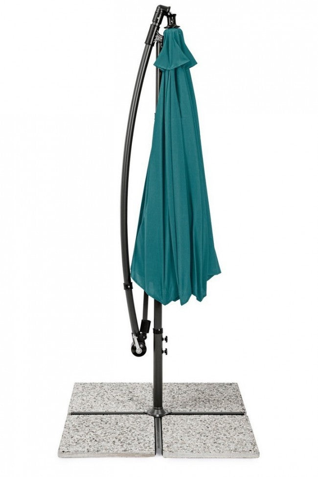 Sombrilla de jardín con brazo 360° Texas 300x h260 cm Antracita-Pavo real