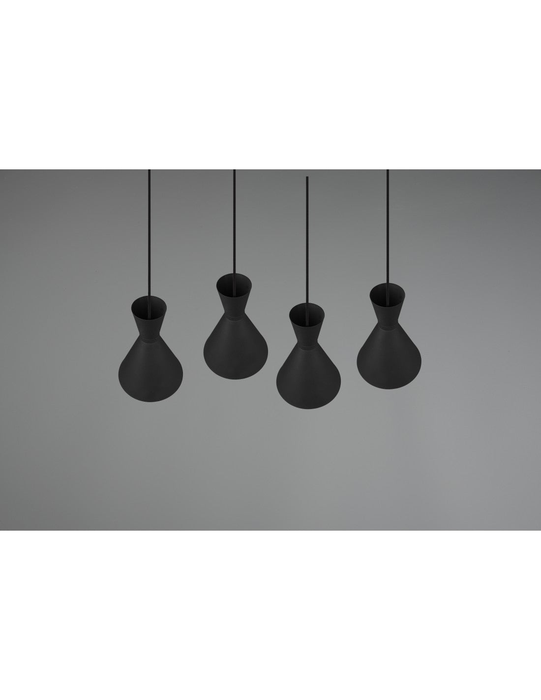 Suspensión Lineal Enzo 4xE27 Negro Mate Trio Lighting
