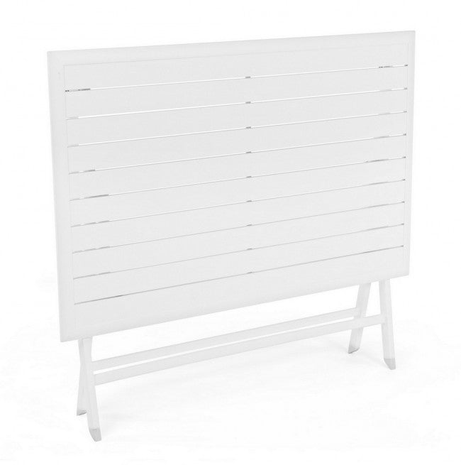 Mesa exterior ELIN aluminio blanco 110x70x h71 cm