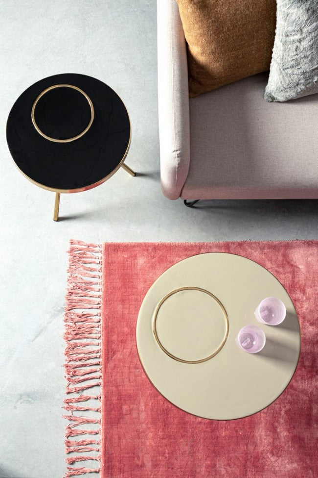 Alfombra viscosa estilo étnico Coral Rojo BELIZE 160x230 cm