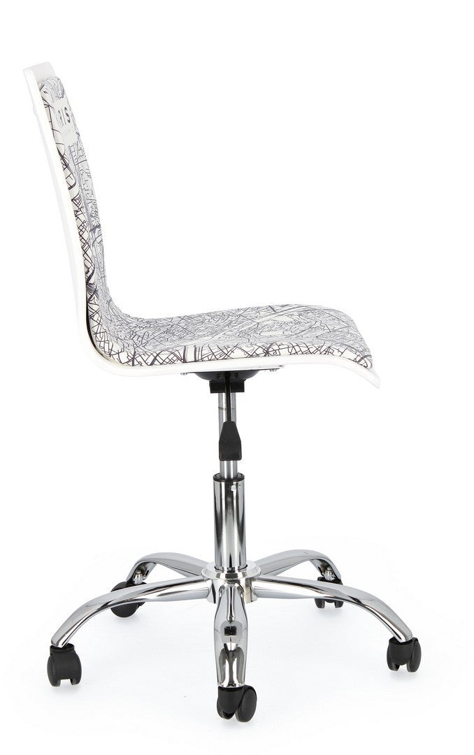 Silla de oficina Young Paris acero símil piel 42,5 x 40 x 87 cm