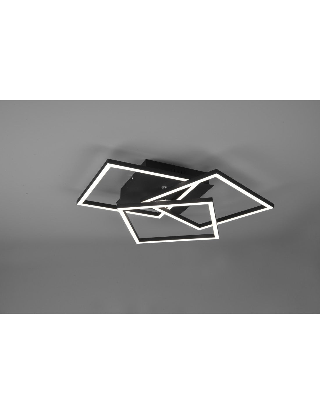 Lámpara de techo 3 cuadrados ajustable LED atenuador móvil negro Trio Lighting