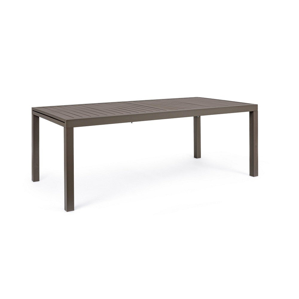 Mesa mueble jardín extensible aluminio Hide marrón 200-300 x 100 cm