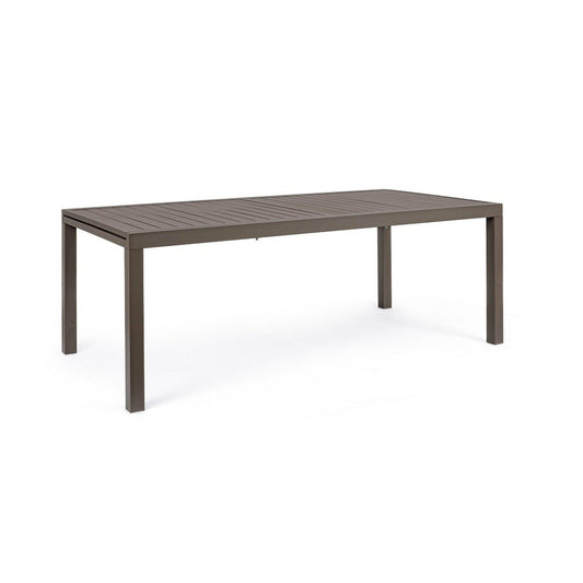 Mesa mueble jardín extensible aluminio Hide marrón 200-300 x 100 cm