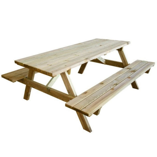 Mesa de picnic plegable con bancos de madera, mesa de camping de jardinería