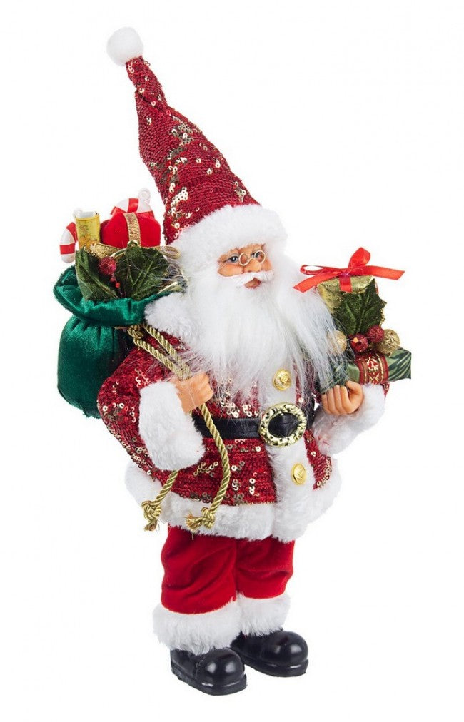 4x Soporte De Lentejuelas De Papá Noel Rojo S