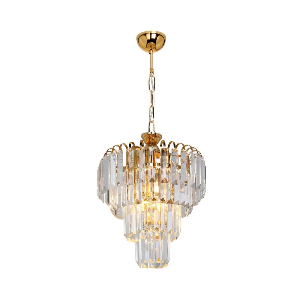 Miranda MDL3831 lámpara de techo 3 luces cristal y oro