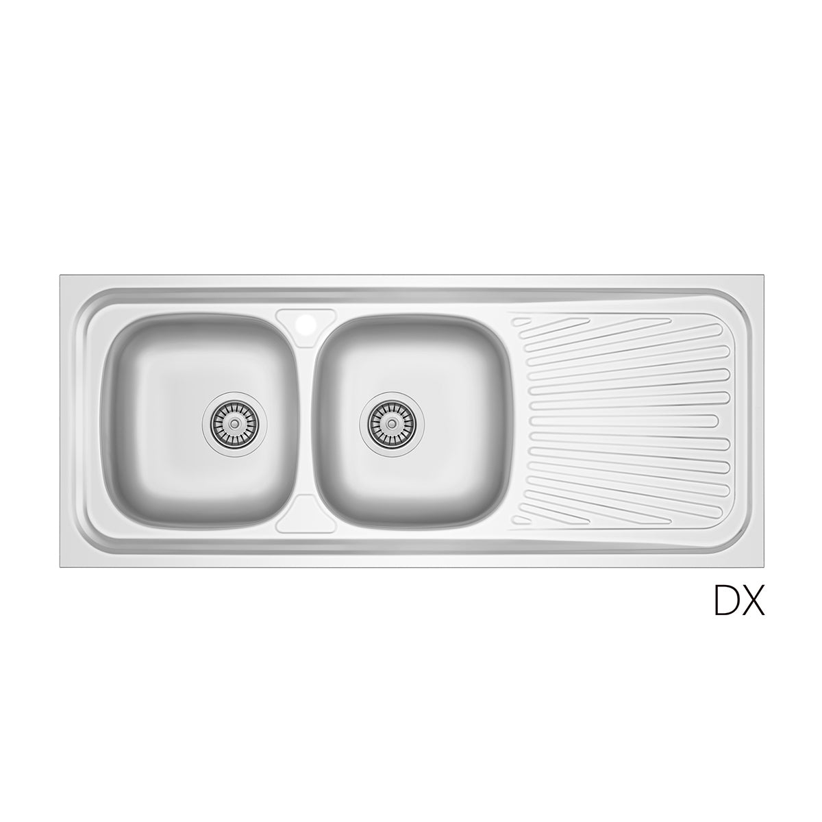 Fregadero Sobre Encimera De Acero Mod. La01 Cm 120X50