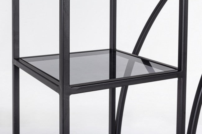 Librería Korvet de metal negro de 4 plantas