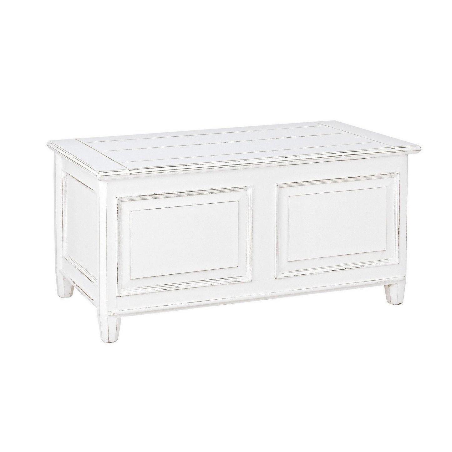 Cómoda rústica Colette en madera de melamina blanca