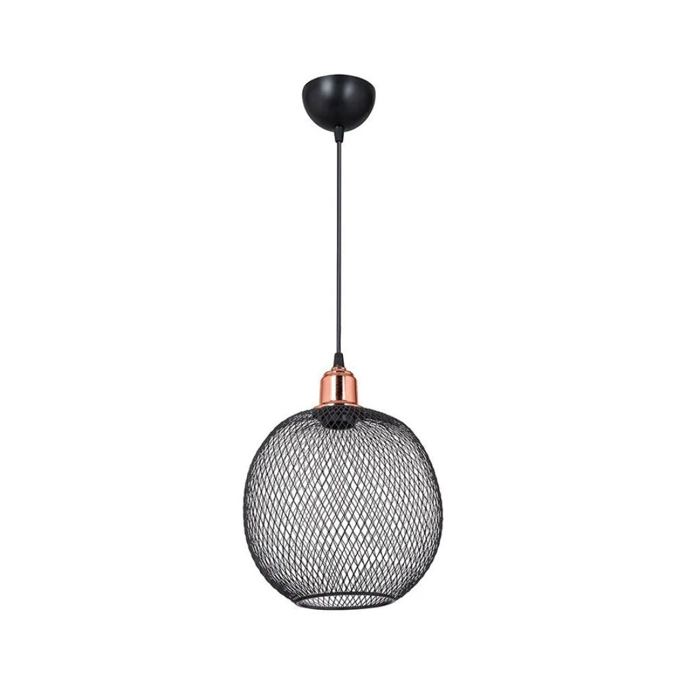 Lampada a sospensione metallo traforato nero Belin MDL4320 EFFEZ
