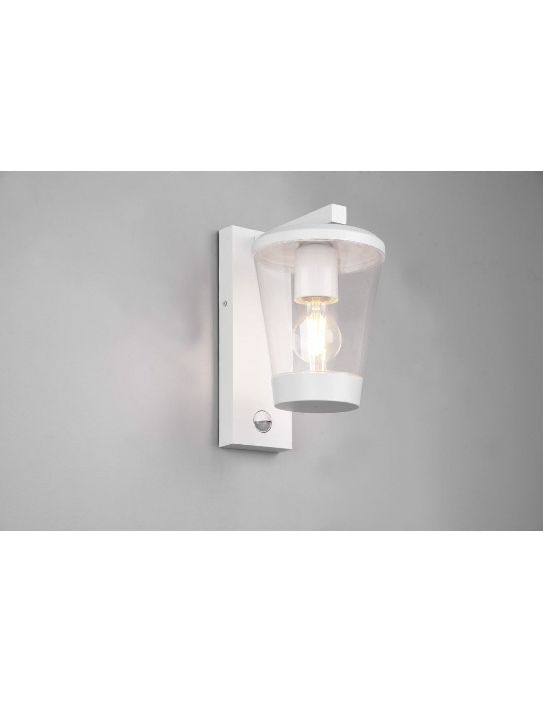 Aplique Linterna Cavado Blanco IP44 Sensor de movimiento Trio Lighting