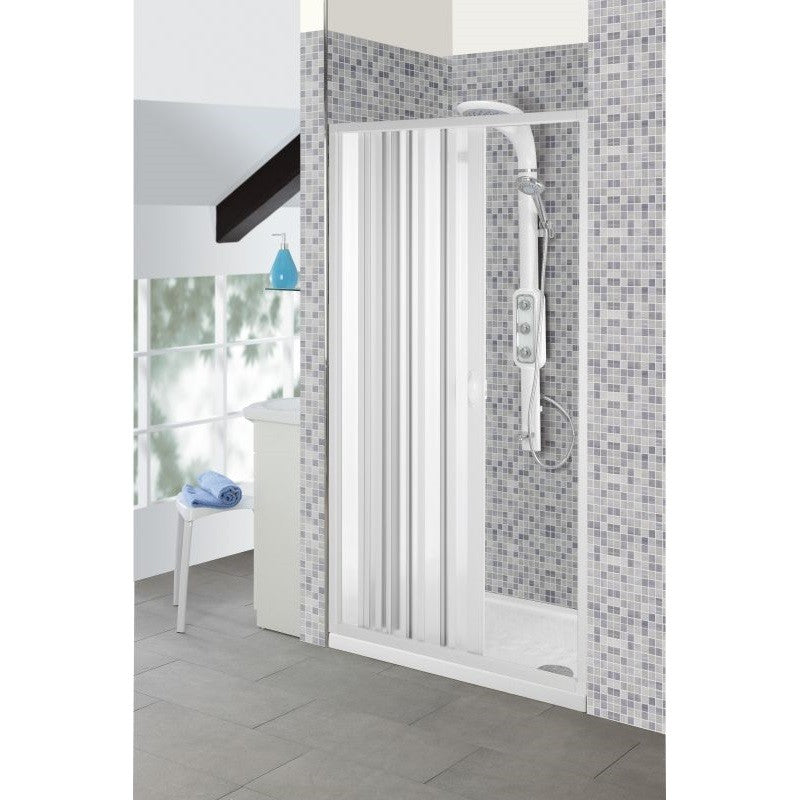 Mampara de ducha extensible en PVC 80-90x3,5x h185 cm