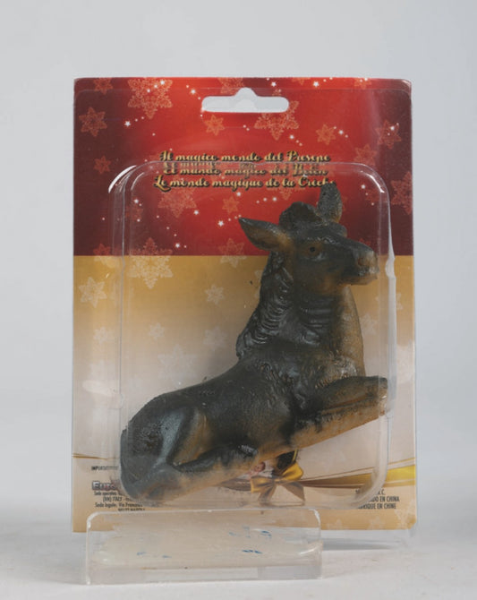 Burro de resina 15cm en blister decoración navideña