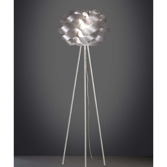 CLOUD Lámpara de pie trípode plateada diámetro 50x h 160 cm