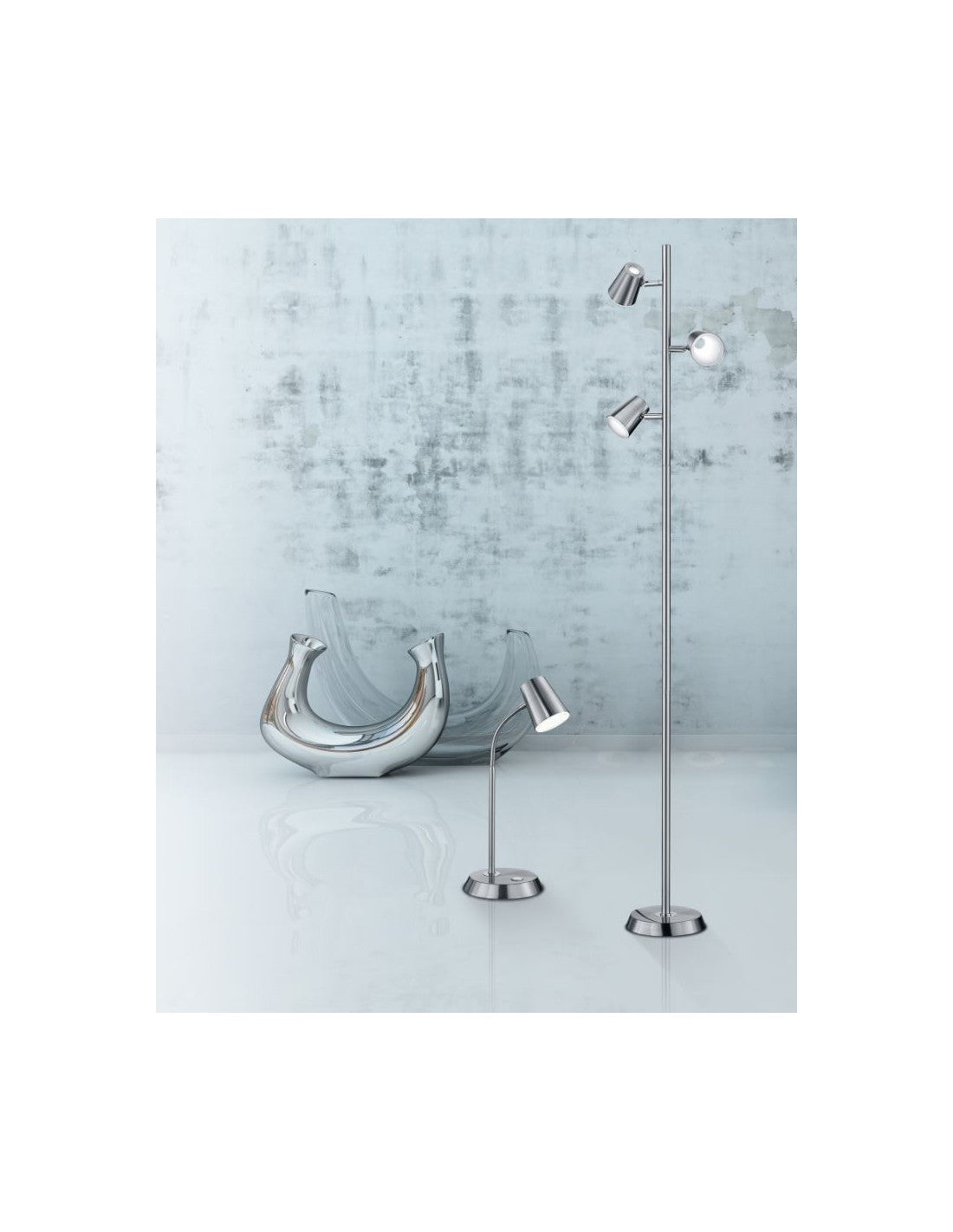 Lámpara de escritorio LED flexible Narcos Nickel Trio Lighting