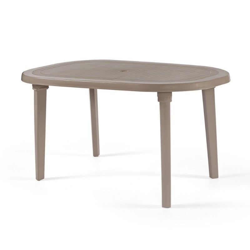 Mesa de exterior en polipropileno Tortora BRAGA 140x90x h72 cm