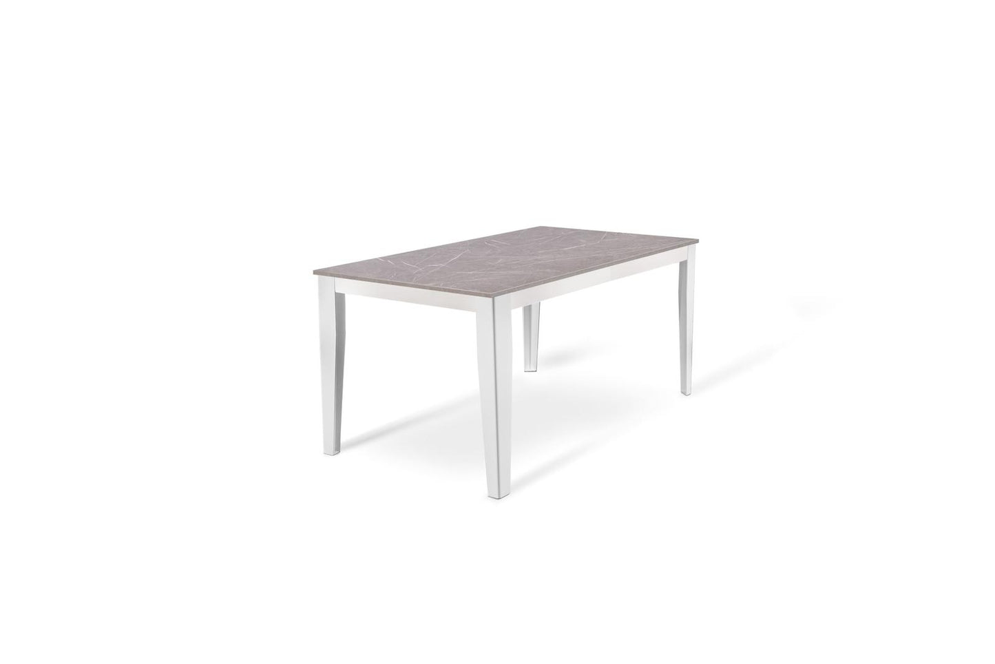 Mesa extensible blanco antracita 90 cm x 156- 316 cm Alt. 76 cm