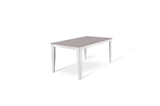Mesa extensible blanco antracita 90 cm x 156- 316 cm Alt. 76 cm