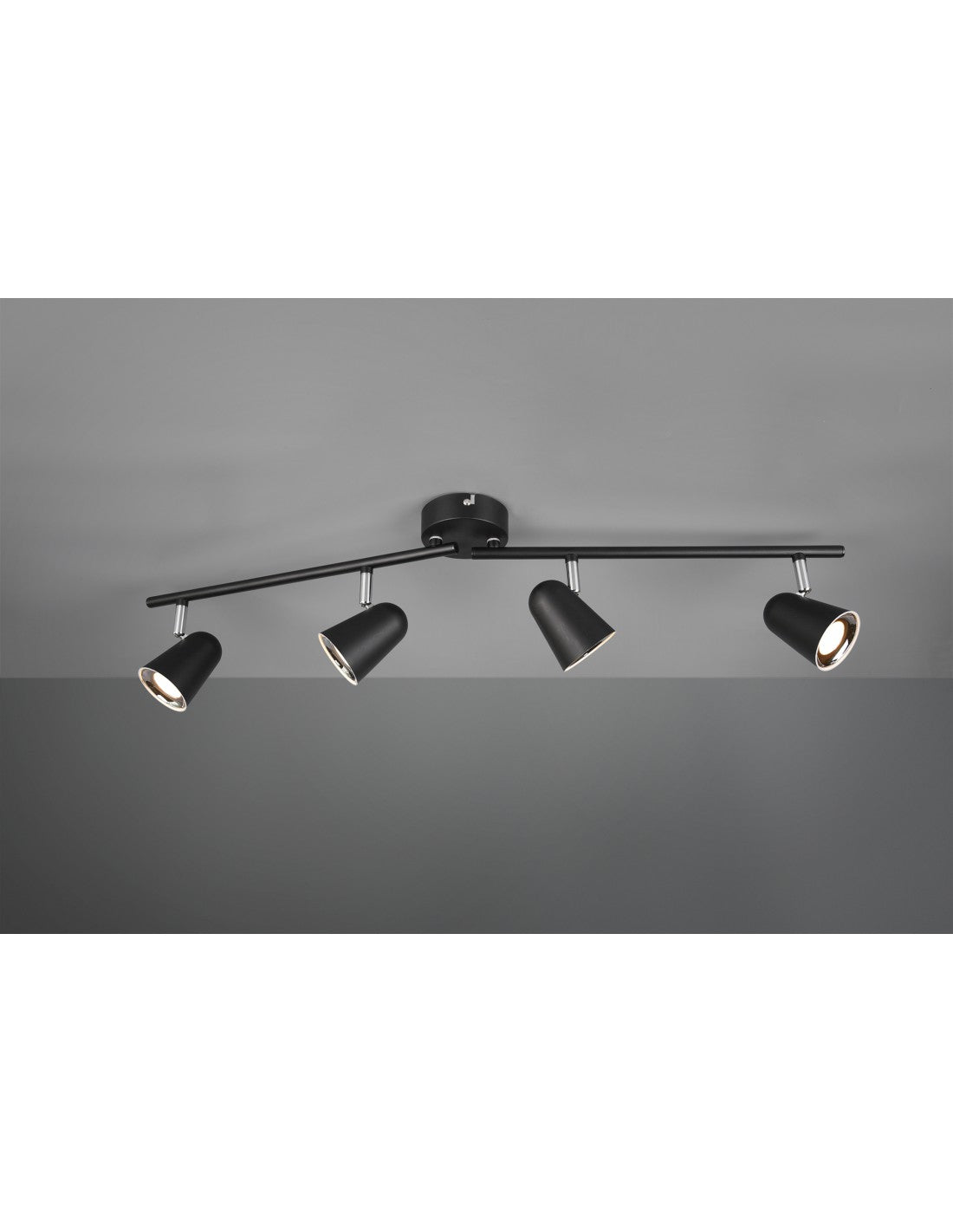 Foco Toulouse negro 4 focos LED L 78 cm Trio Lighting