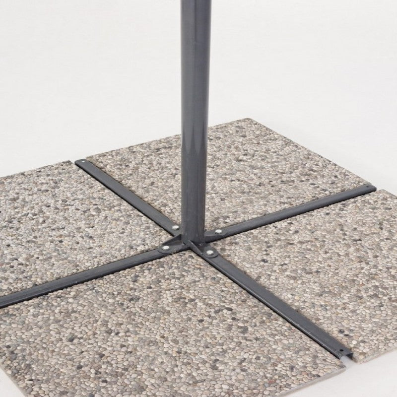 Sombrilla de jardín con brazo diámetro 300x h253 cm SORRENTO Antracita-Natural