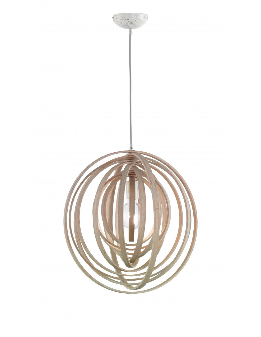 Suspensión Círculos Giratorios Boolan Light Wood Trio Lighting