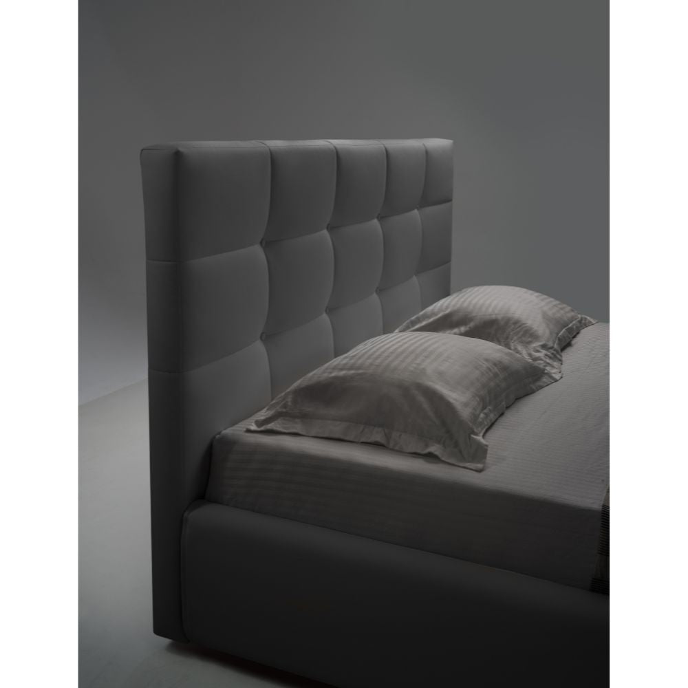 Cama doble con contenedor Napoli gris