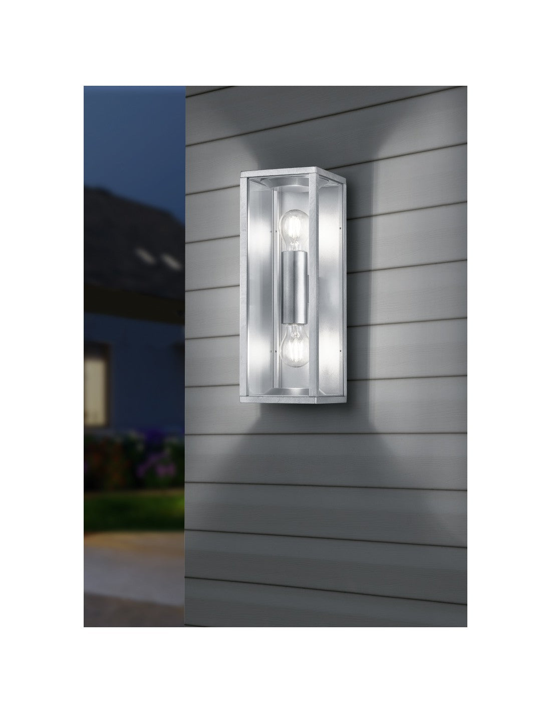 Garonne Aplique para Veranda IP44 Zinc Doble Luz Arriba y Abajo Trio Lighting
