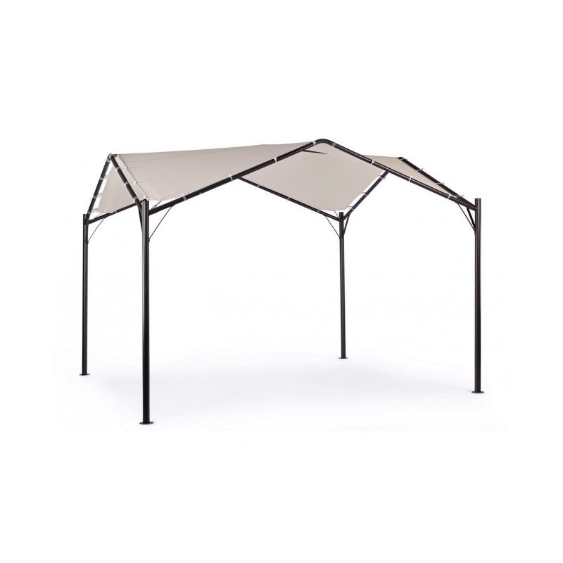 Cenador de jardín tipo cúpula gris antracita 3,5x3,5xh 260 cm