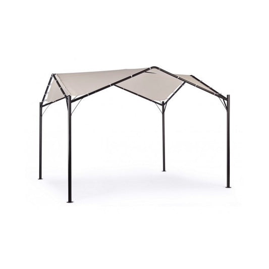 Cenador de jardín tipo cúpula gris antracita 3,5x3,5xh 260 cm