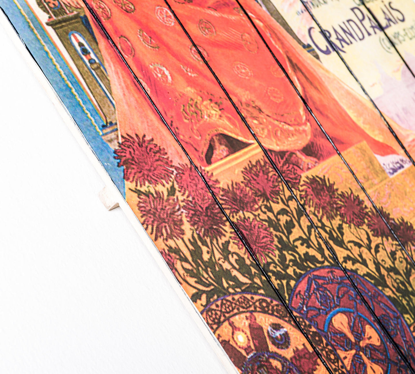 Impresión sobre madera con lienzo multicolor 60x100 cm