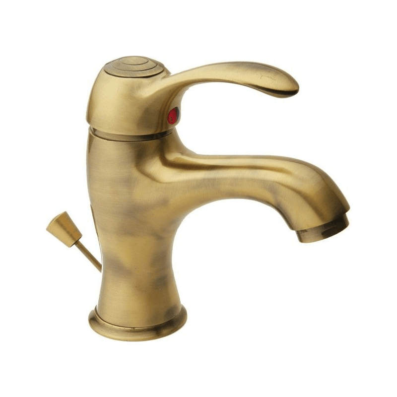 Mezclador de Lavabo Distri Serie Old Brass Acabado Latón Envejecido