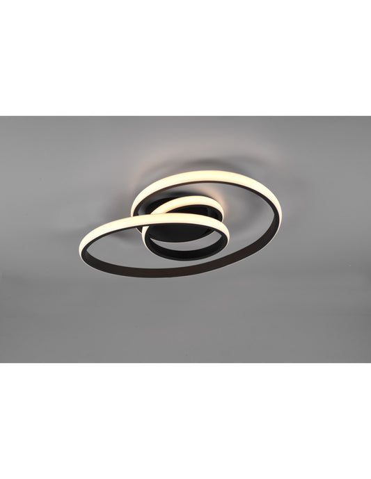 Plafón LED Sansa 18,5w Regulable Negro L53 cm Trio Lighting