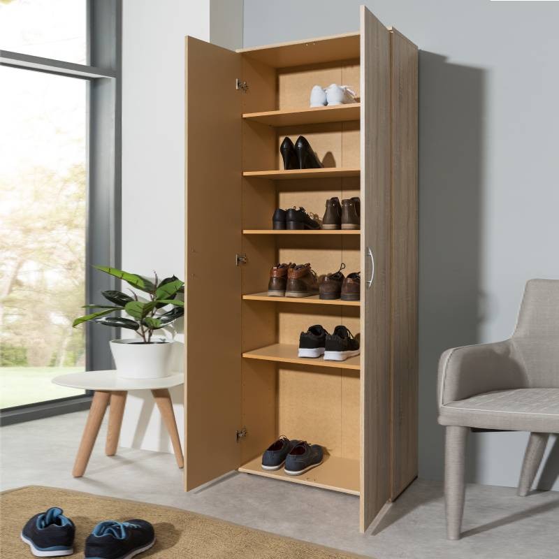 Armario dormitorio Sonoma con estantes 70 x 34 x 187 h cm