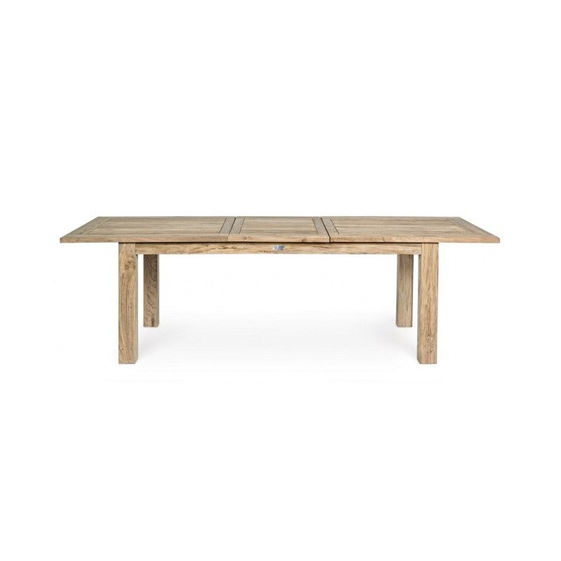Mesa de exterior rectangular en madera de teca FSC 200-260x 100x h 78 cm